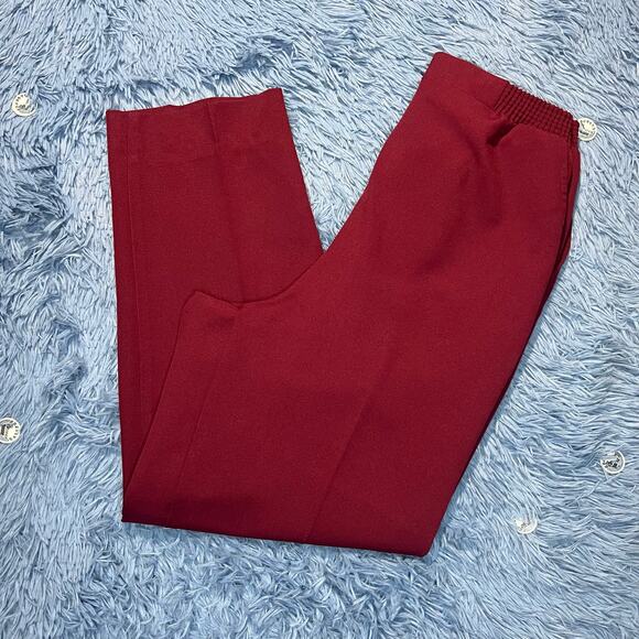 VINTAGE E-Z Motion Pants Size 10 Petite Women’s Red Casual - Picture 5 of 11
